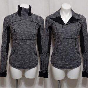 Lululemon Base Runner 1/2 Zip High Neck Pullover Jacket Sz 6 Active Sporty Chic